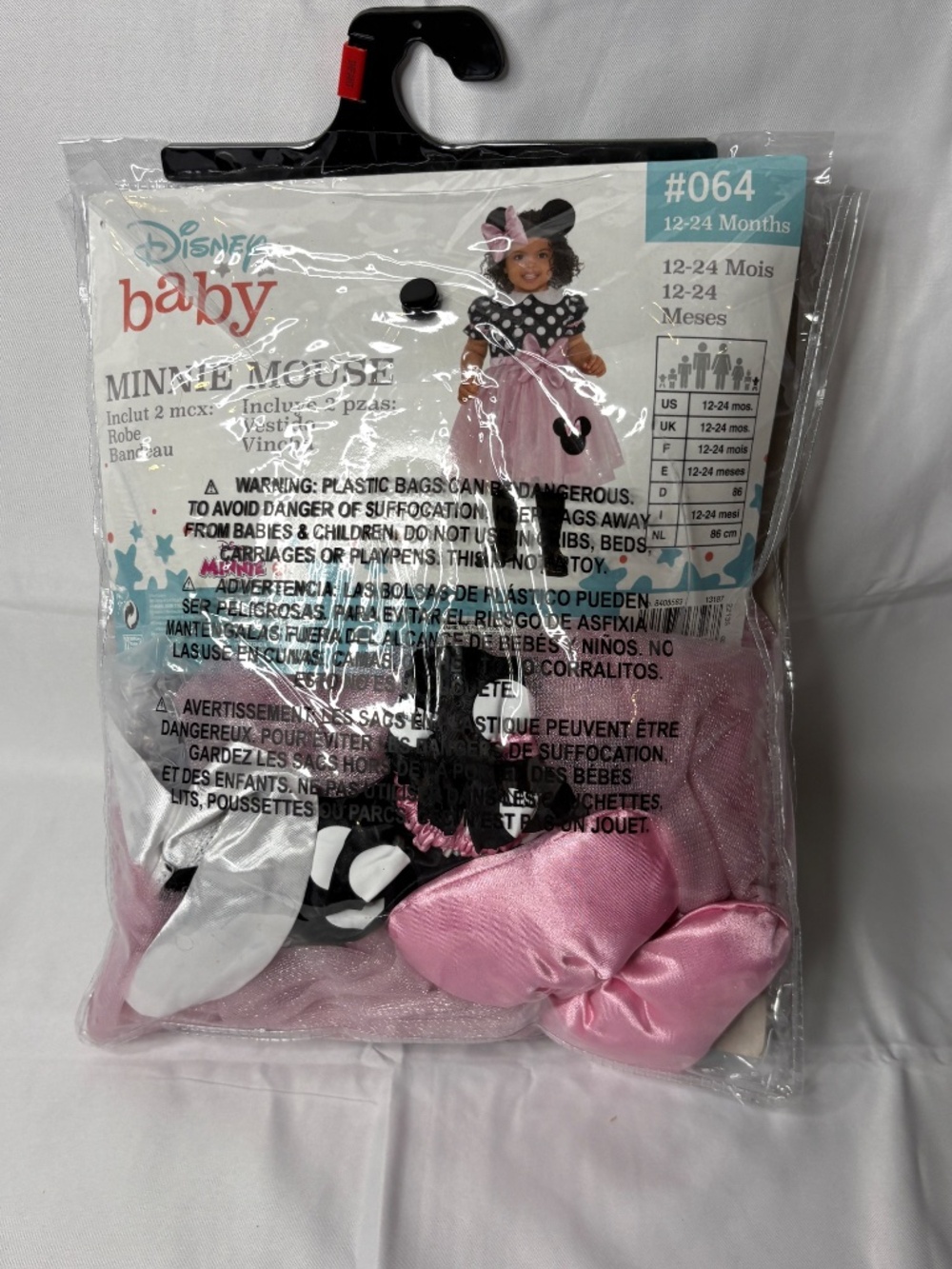 Disney Baby Minnie Mouse Pink Dress Halloween Dress-Up Costume 12-24 month - Picture 3 of 5
